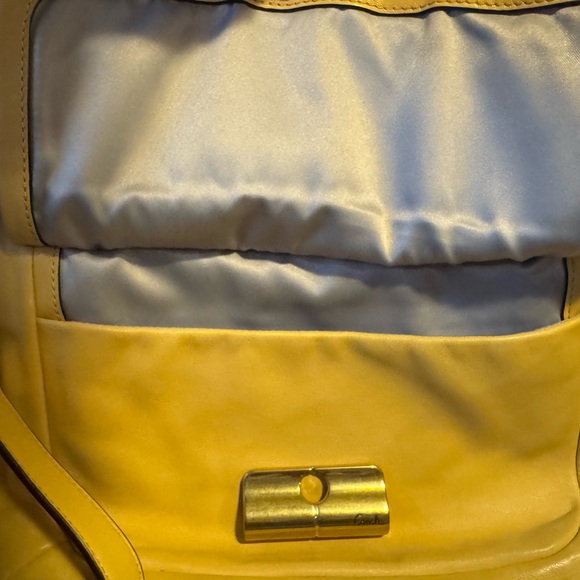 Coach Yellow Leather Shoulder Bag - Picture 7 of 9
